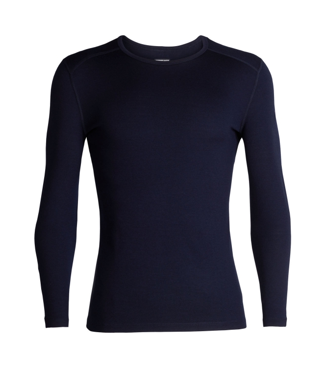 Icebreaker Icebreaker Mens 260 Tech LS Crewe midnight navy IB1043714011 Midnight Navy Icebreaker wintersportkleding IB1043714011 antraciet bij Leerentveldvrijetijd.nl