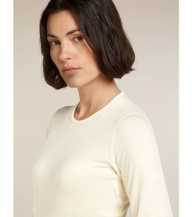 Icebreaker Icebreaker Wmns 200 Oasis LS Crewe 0001_undyed IB104375 0001_Undyed Icebreaker wintersportkleding IB104375 jeans bij Leerentveldvrijetijd.nl