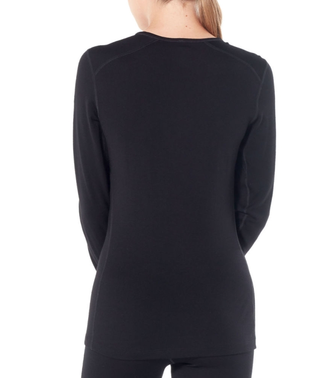 Icebreaker Icebreaker Wmns 260 Tech LS Crewe black IB1043870011 Black Icebreaker wintersportkleding IB1043870011 licht grijs bij Leerentveldvrijetijd.nl