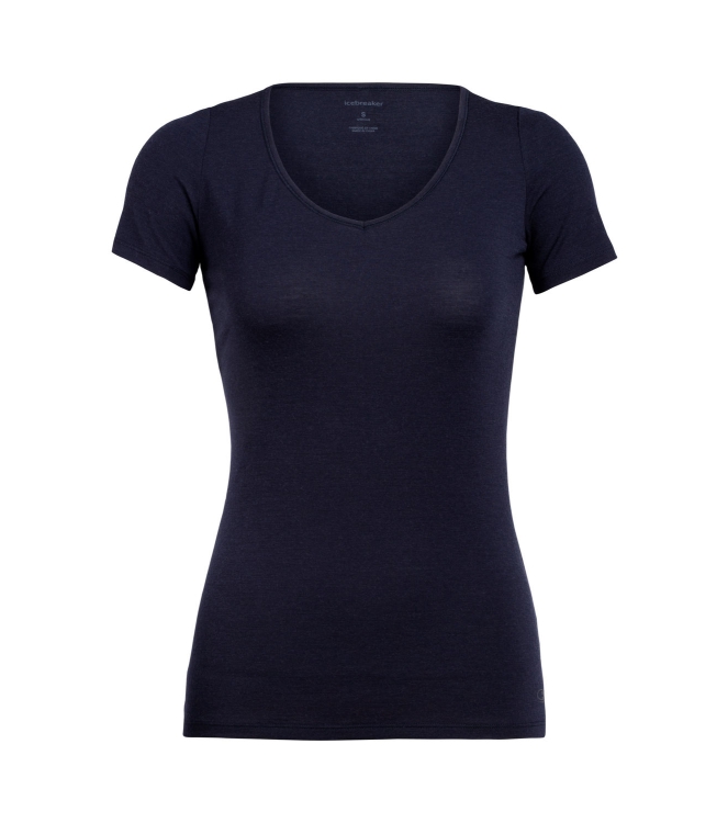 Icebreaker Icebreaker W Siren SS Sweetheart 4011_midnight navy IB103062 4011_Midnight Navy Icebreaker fleeces en truien IB103062 antraciet bij Leerentveldvrijetijd.nl