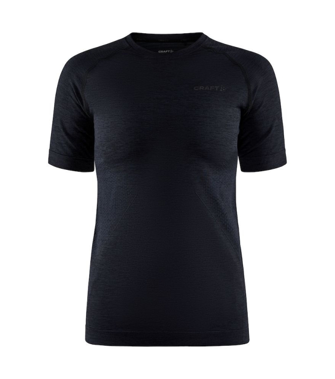 Craft Craft Core Dry Active Comfort SS W black 1911677-B999000 black Craft wintersportkleding 1911677-B999000 licht grijs bij Leerentveldvrijetijd.nl