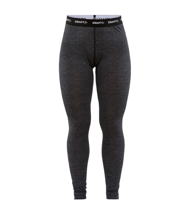 Craft Craft Core Wool Merino Pant W black melange 1911549 998000 black melange Craft wintersportkleding 1911549 998000 licht grijs bij Leerentveldvrijetijd.nl