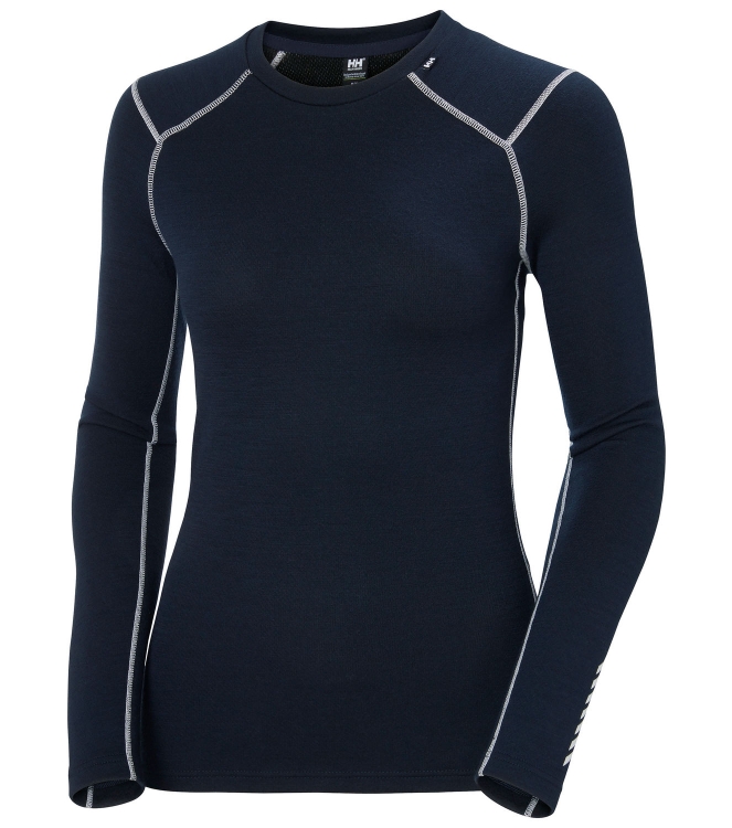 Helly Hansen Helly Hansen W Lifa Merino Midweight Crew navy 49378_596 Navy Helly Hansen wintersportkleding 49378_596 antraciet bij Leerentveldvrijetijd.nl