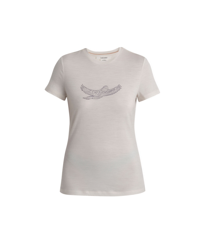 Icebreaker Icebreaker W Mer 150 Tech Lite III SS Tee IB Kea chalk 0A56YE732 Chalk Icebreaker fleeces en truien 0A56YE732 roze bij Leerentveldvrijetijd.nl