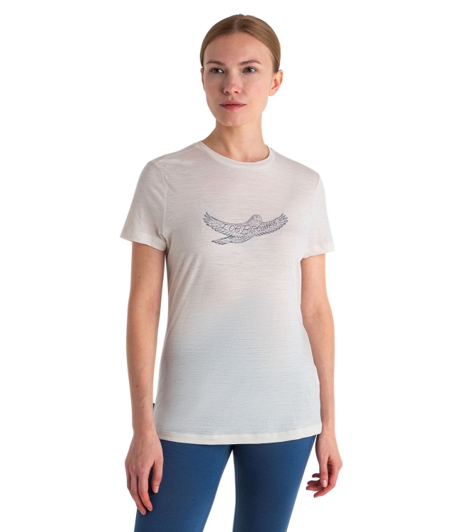 Icebreaker Icebreaker W Mer 150 Tech Lite III SS Tee IB Kea chalk 0A56YE732 Chalk Icebreaker fleeces en truien 0A56YE732 roze bij Leerentveldvrijetijd.nl