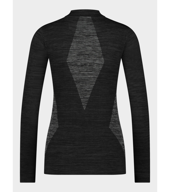 Poederbaas Poederbaas Women Technical Thermo Shirt L/S black PB020112 Black Poederbaas wintersportkleding PB020112 licht grijs bij Leerentveldvrijetijd.nl