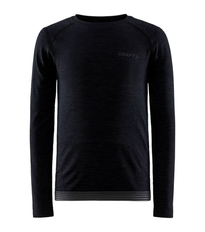 Craft Craft Core Dry Active Comfort LS JR black 1911233-B999000 black Craft wintersportkleding 1911233-B999000 licht grijs bij Leerentveldvrijetijd.nl