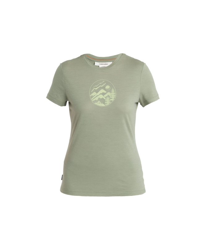 Icebreaker Icebreaker W Mer 150 Tech Lite III SS Tee Camp Circ lichen 0A56YDA74 Lichen Icebreaker fleeces en truien 0A56YDA74 blauw bij Leerentveldvrijetijd.nl