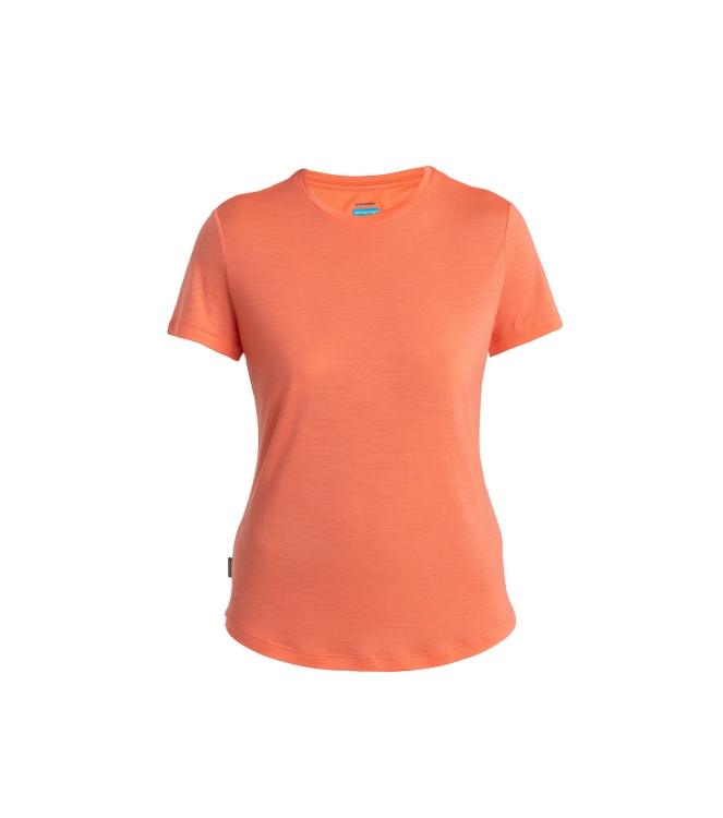 Icebreaker Icebreaker W Mer 125 Cool-Lite Sphere III SS Tee tang IB0A56ZO Tang Icebreaker fleeces en truien IB0A56ZO beige bij Leerentveldvrijetijd.nl