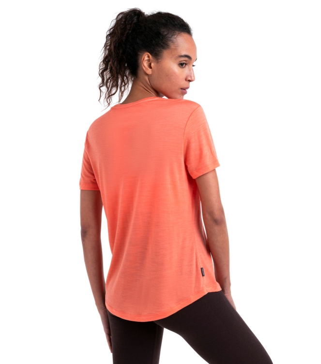 Icebreaker Icebreaker W Mer 125 Cool-Lite Sphere III SS Tee tang IB0A56ZO Tang Icebreaker fleeces en truien IB0A56ZO beige bij Leerentveldvrijetijd.nl