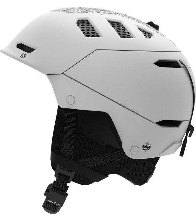 Salomon Salomon Husk Prime Skihelm white L41528600 White Salomon wintersport accessoires L41528600 roze bij Leerentveldvrijetijd.nl