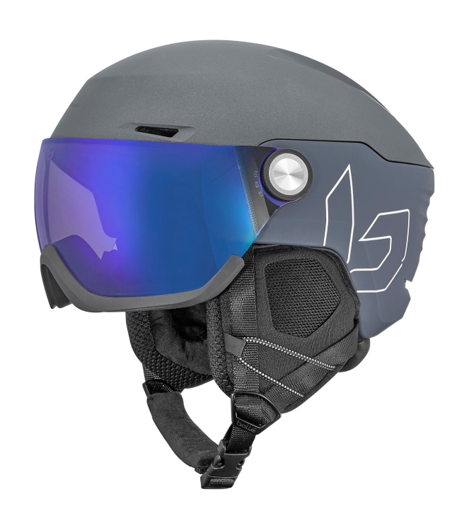 Bolle Bolle V-Ryft Pure Photochromic blue cat 1-3 grey matte BH1800 Grey Matte Bolle wintersport accessoires BH1800 lichtblauw bij Leerentveldvrijetijd.nl