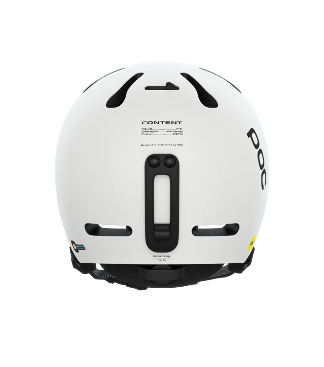 POC POC Fornix Mips skihelm hydrogen white matt 10476 Hydrogen White Matt POC wintersport accessoires 10476 roze bij Leerentveldvrijetijd.nl