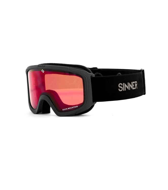 Sinner Sinner Duck Mountain Skibril 10b-58_mt blk-dbl fll red mr SIGO-169 10B-58_Mt Blk-Dbl Fll Red Mr Sinner wintersport accessoires SIGO-169 licht grijs bij Leerentveldvrijetijd.nl
